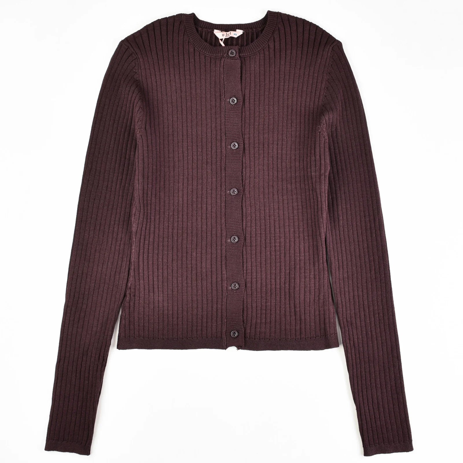 Wide rib knit cardigan