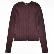 Wide rib knit cardigan