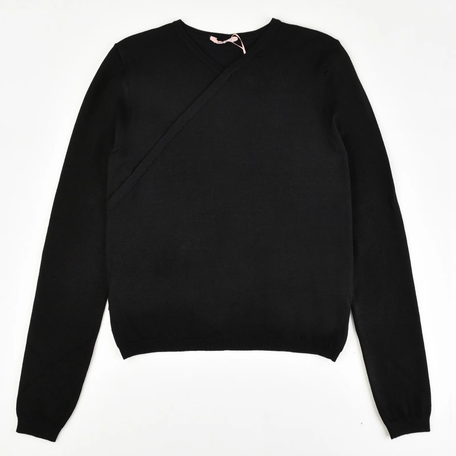 Knit Mock Wrap Tie Top