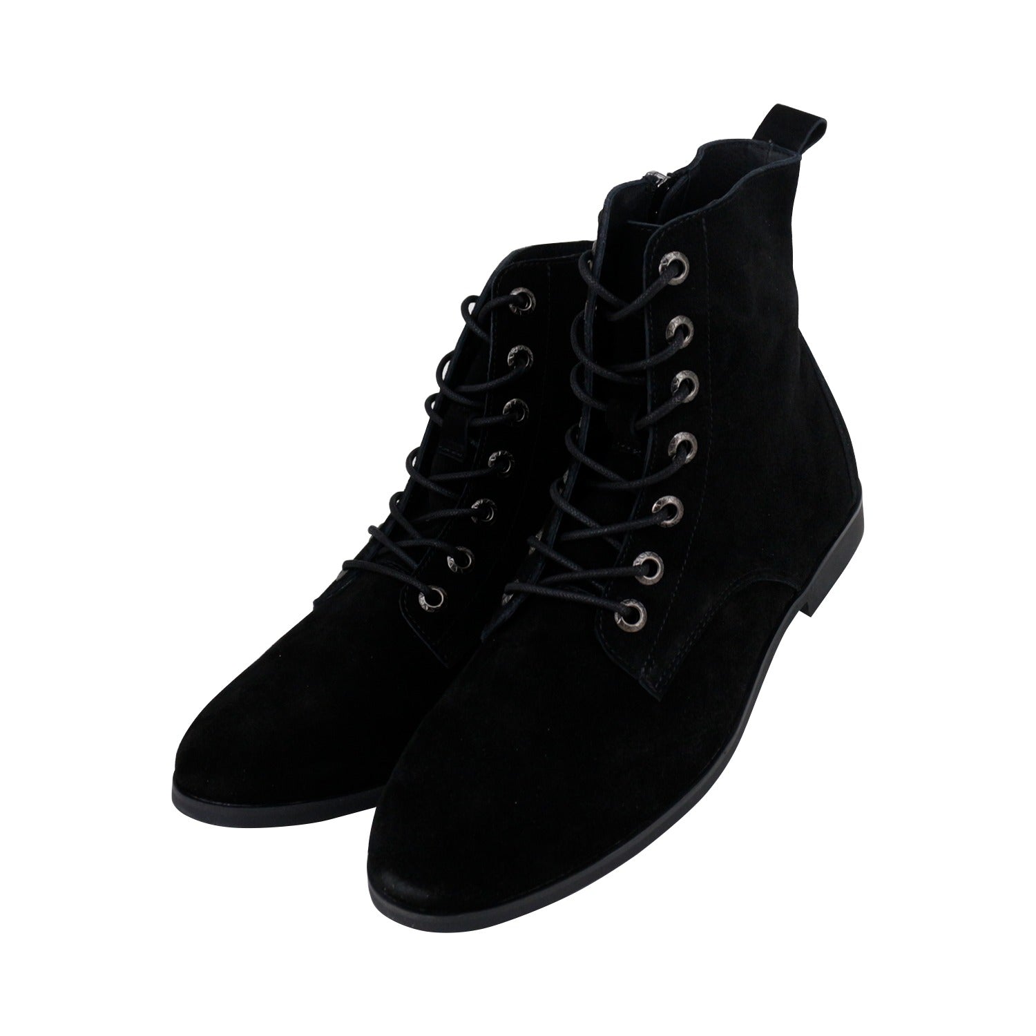 SCARLET SUEDE LACE UP BOOTIE