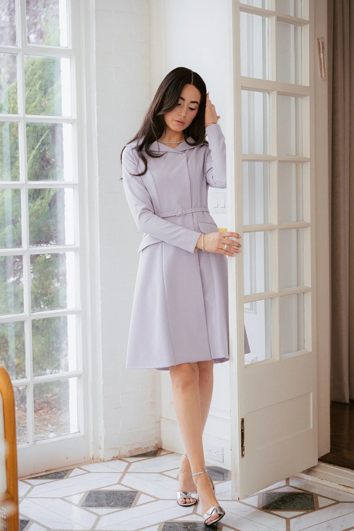 Windsor Dress in Antique Lilac THE ADDRESS Windsor Dress in Antique Lilac THE ADDRESS