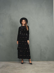 Velour Tiered Skirt