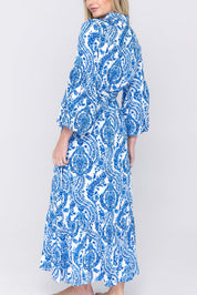 ALICE DRESS Long Sleeve (WHITE/BLUE)