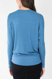 DOLMAN RIBBED CREW (DENIM)