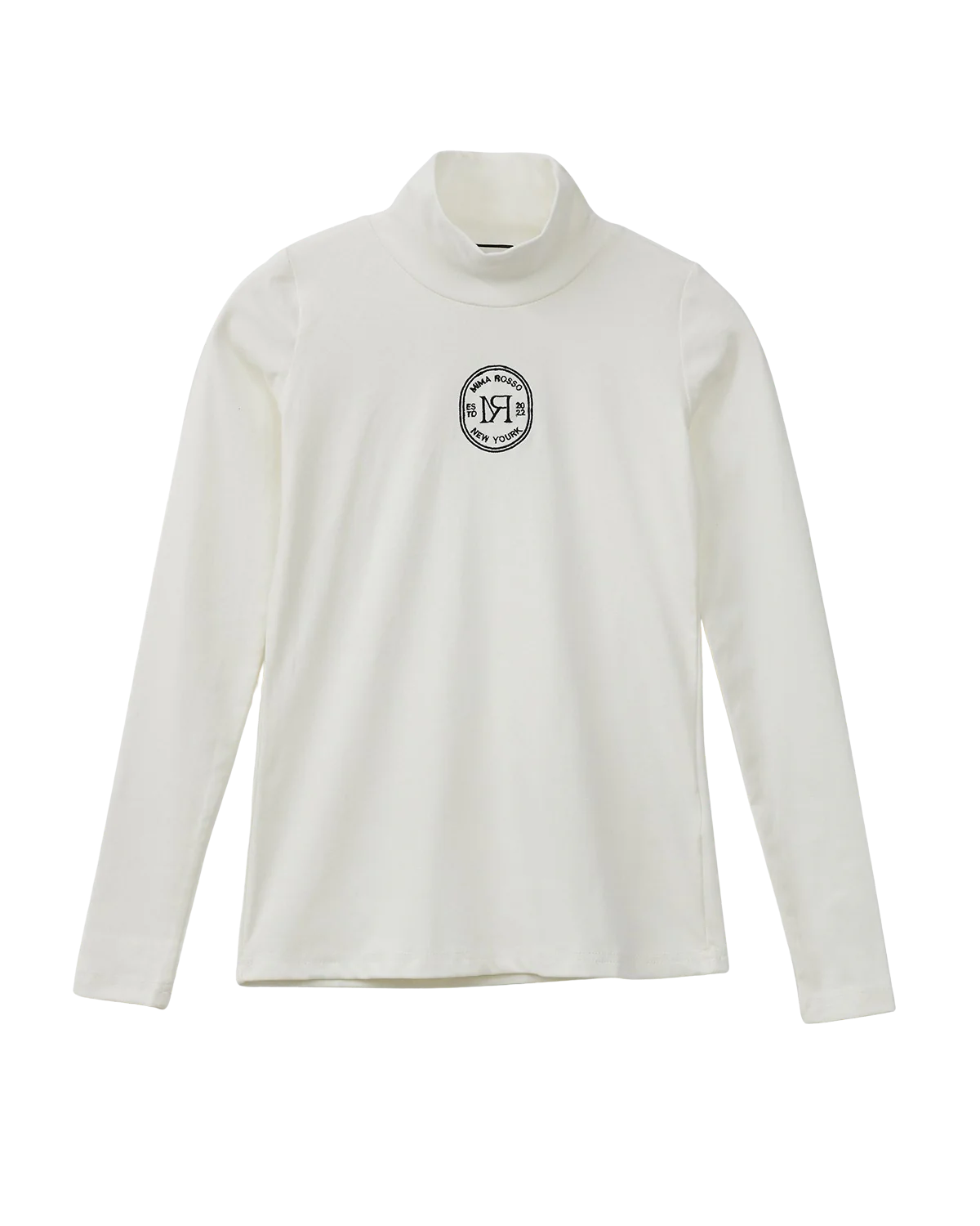 Monogram Embroidered Mockneck Top