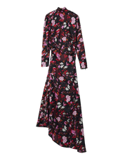 Print Floral Ruched Maxi Dress