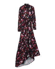 Print Floral Ruched Maxi Dress