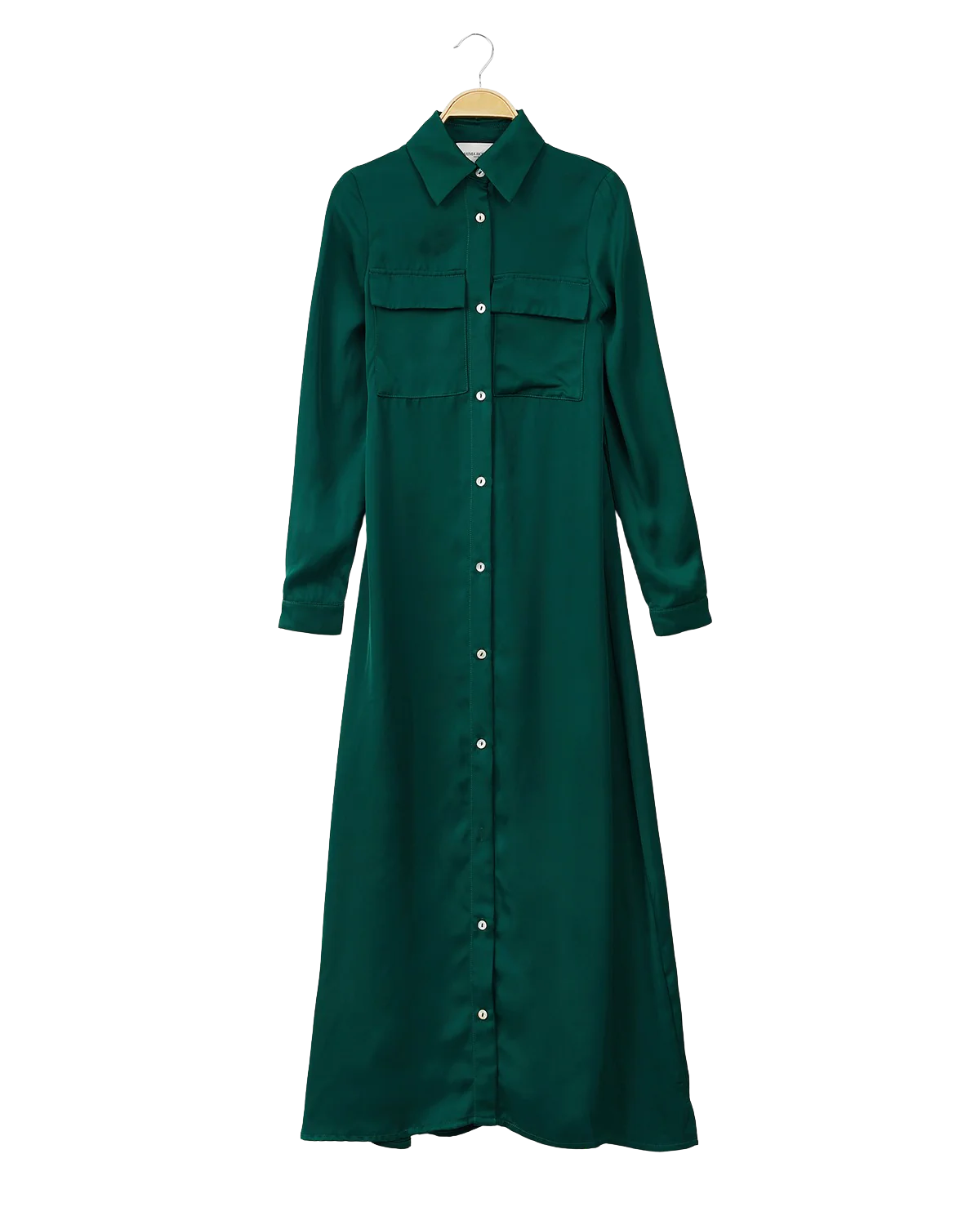 Satin Shirt Dress