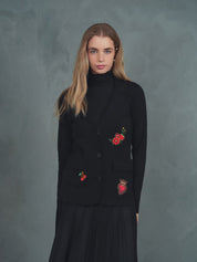 Knit Blazer With Patches