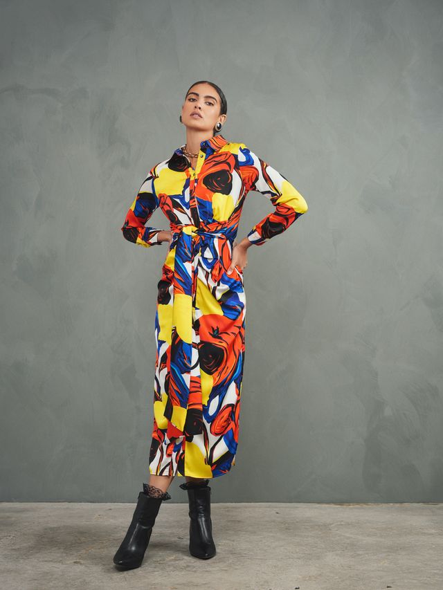 Print Tie Dress