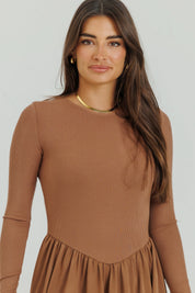 V maxi Chocolate Brown