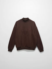 Embossed Crown Sweatshirt-Brown