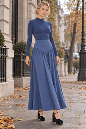 CHIFFON SKIRT WITH BONING (M22)