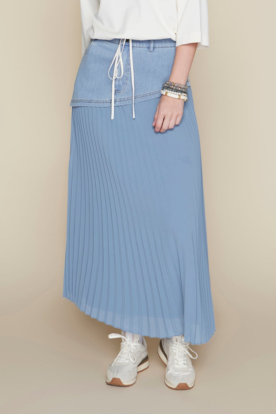 PREORDER - Mersey Skirt in Stone Wash Denim