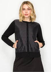 AD Y Quilted Front Zip Knit Cardi 355