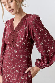 Lila Lace Midi Dress