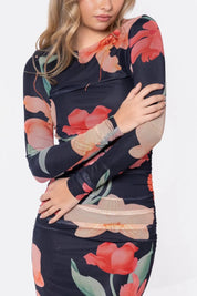 Alia Dress (Black Flower)