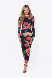 Alia Dress (Black Flower)