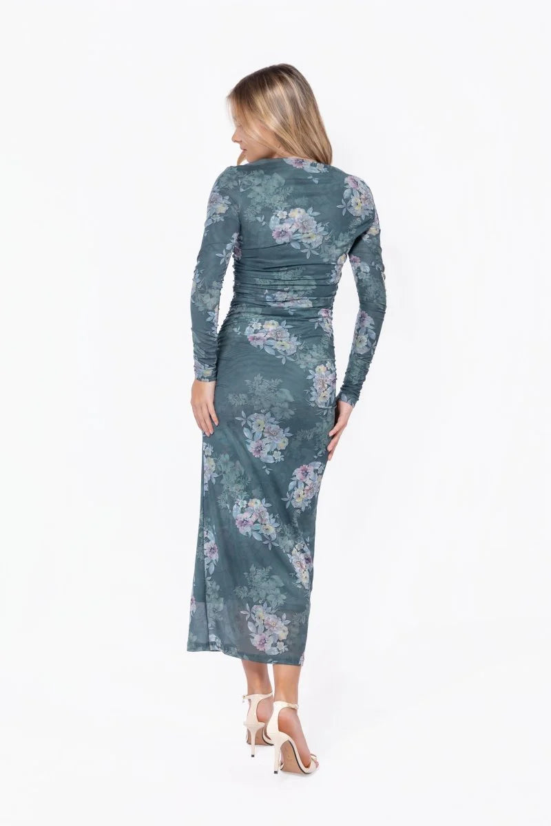 Alia Dress (Green Flower)