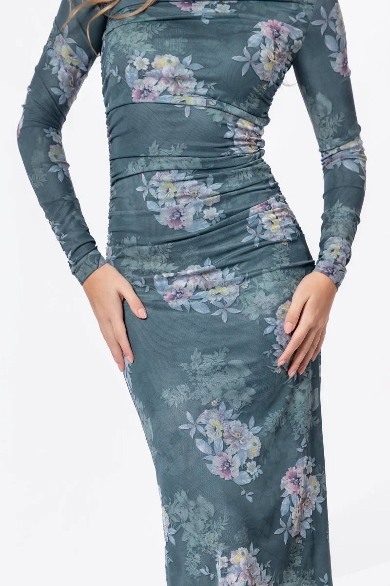 Alia Dress (Green Flower)