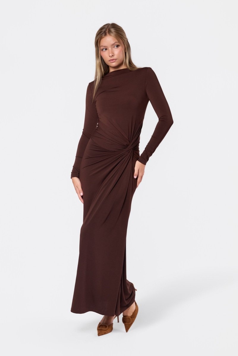 Amari Dress (Dark Brown)