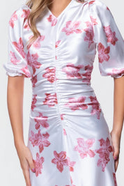 Audrey Dress Short Sleeve (Ivory Pink)