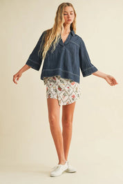 Charlie Denim Top