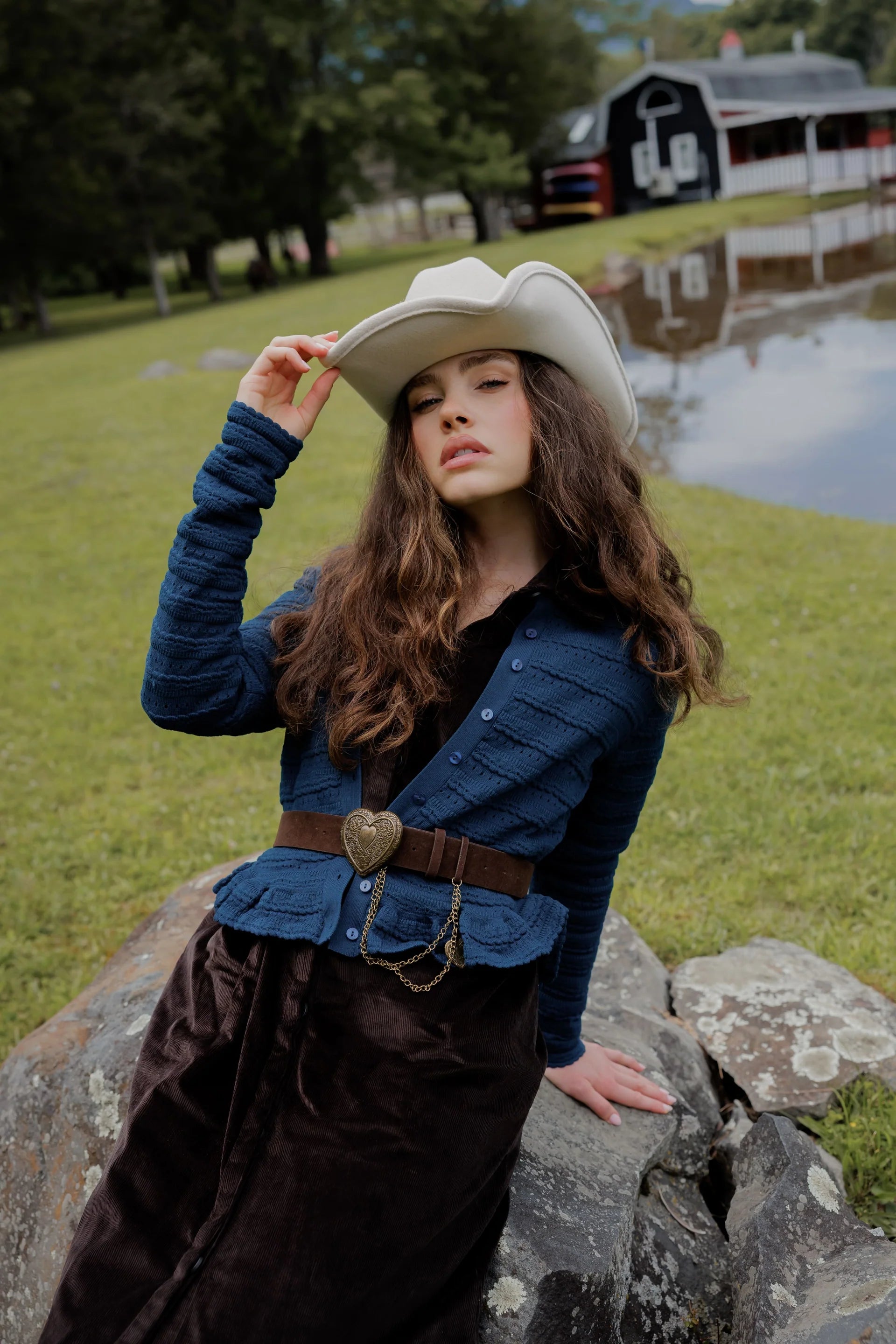 Pointelle cardigan
