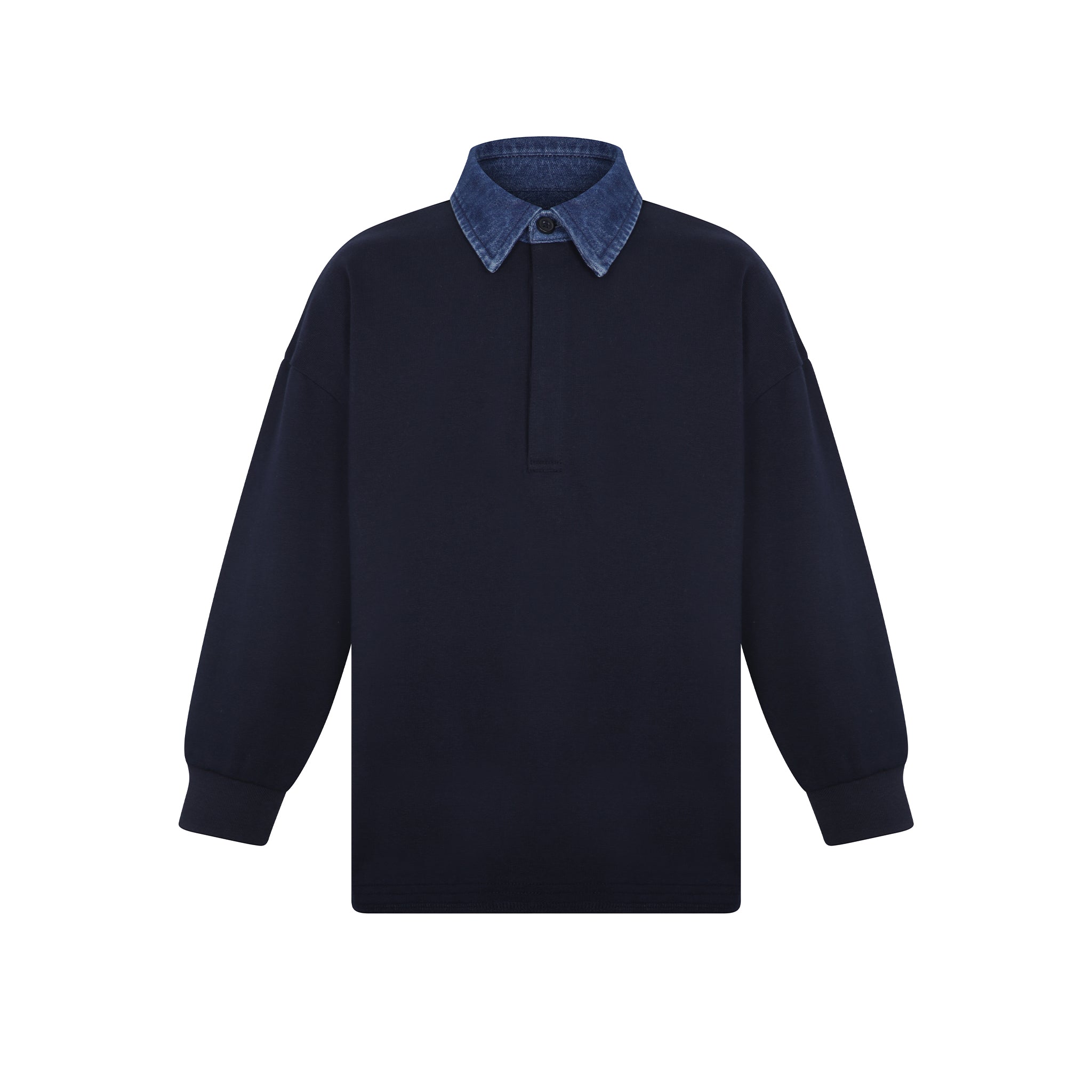 Boys Denim Collar Polo