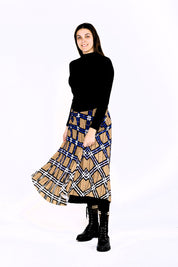 PLAID PLEATED SKIRT