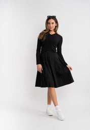 Teen Pull On Pleating Regular Length Skirt