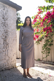 Cowl Neck Jersey Dress