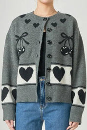 Cherie Heart Cardigan