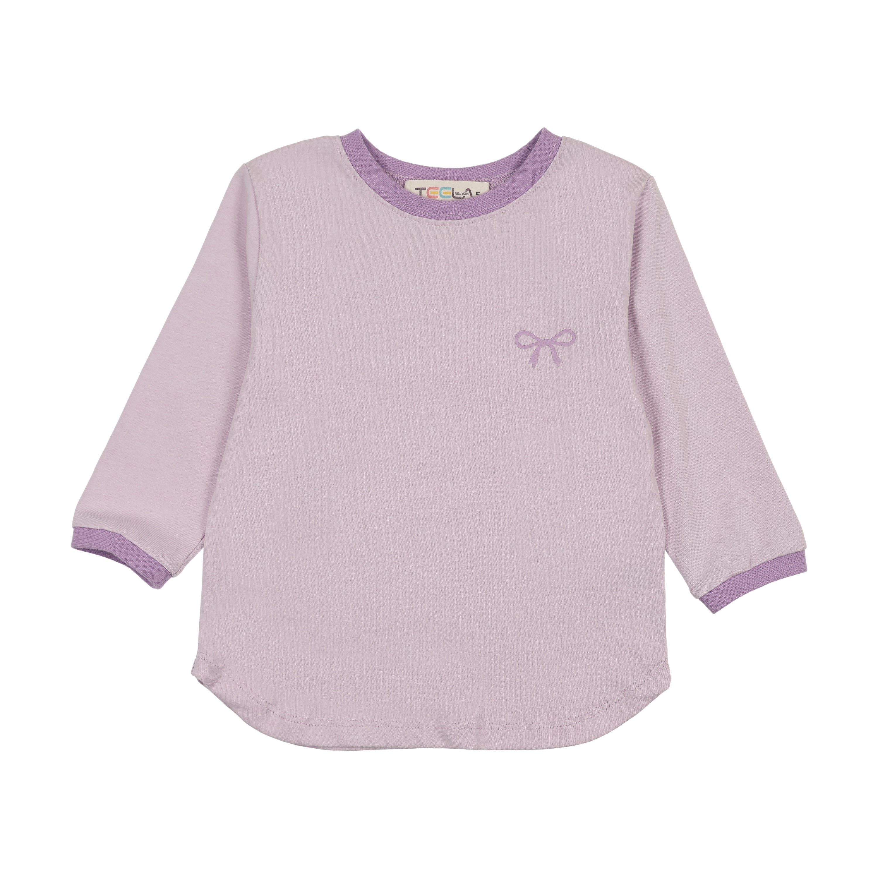 Teela Lavander Bow Solid Tee