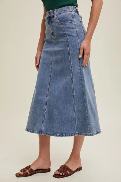 Flare Denim Skirt