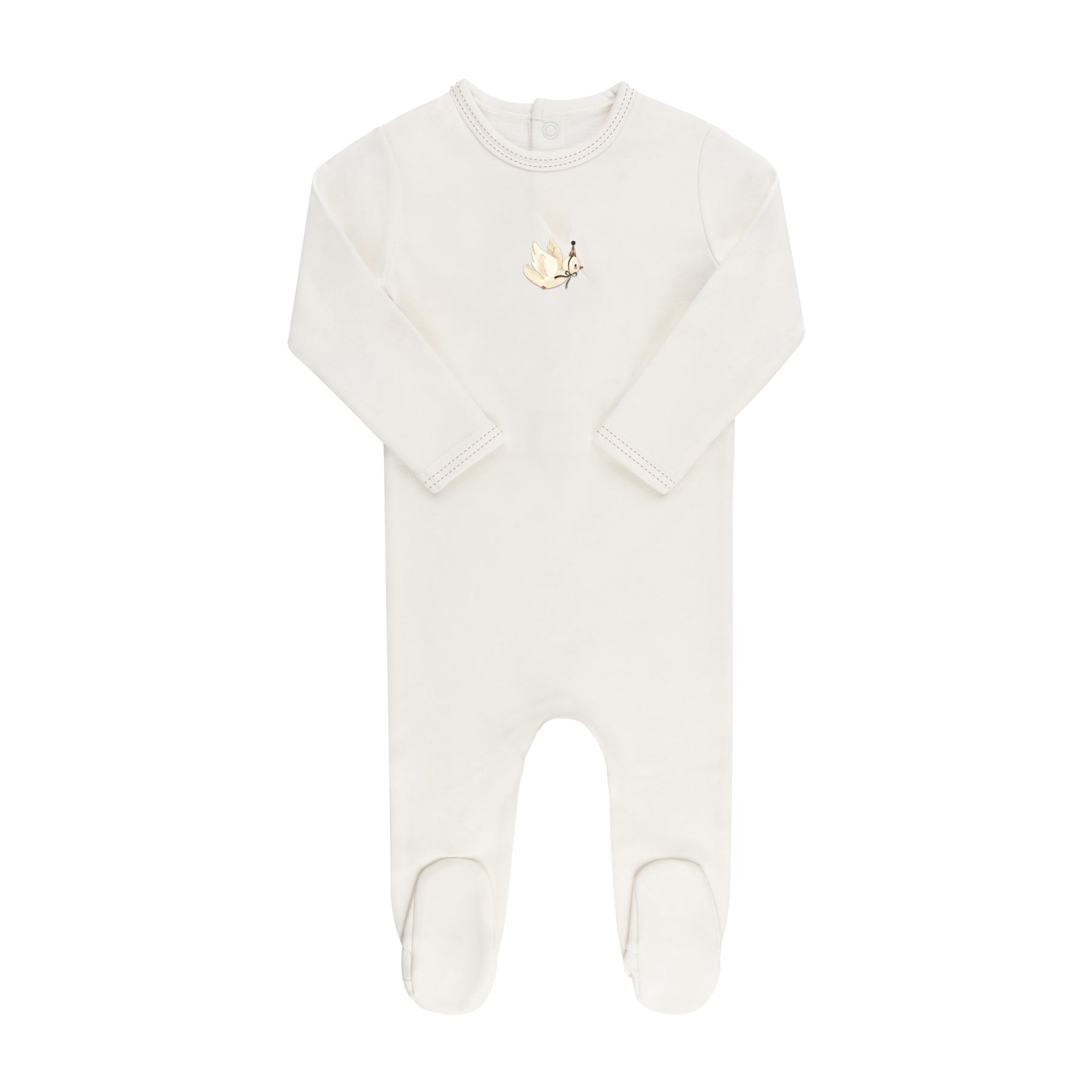 Organic French Terry Bird Collection - Ivory Girl