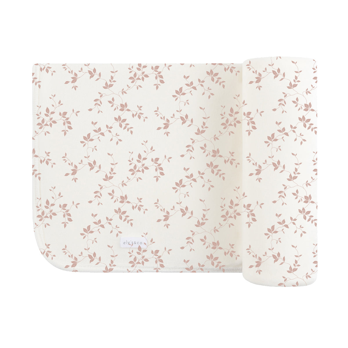 Velour Vine Pattern Collection - Pink on Ivory