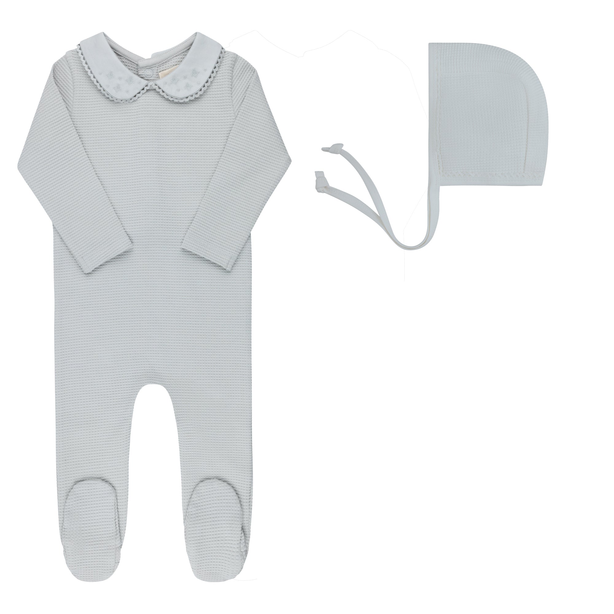 Embroidered Collar Collection - Footie + Bonnet