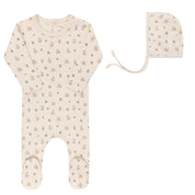 Garden Floral Print Collection - Footie + Bonnet