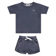 Mineral Wash Tee and Shorts Set