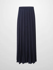 Mix Pleat Skirt-Dark Blue Denim