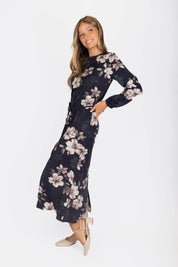 Camellia Dress (Black Pattern)