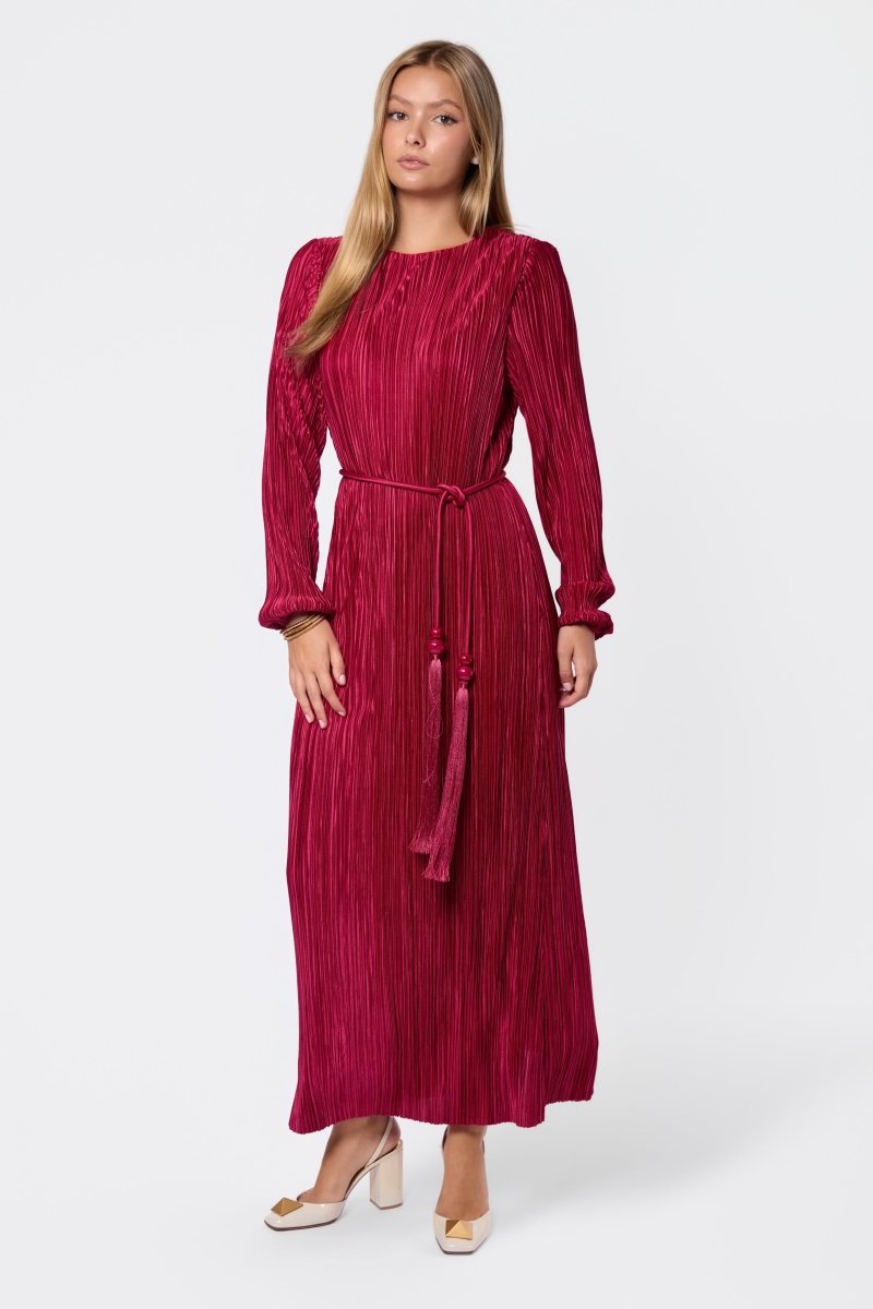 Camellia Dress (Wine)