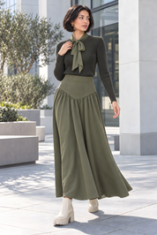 CHIFFON SKIRT WITH BONING (M22)