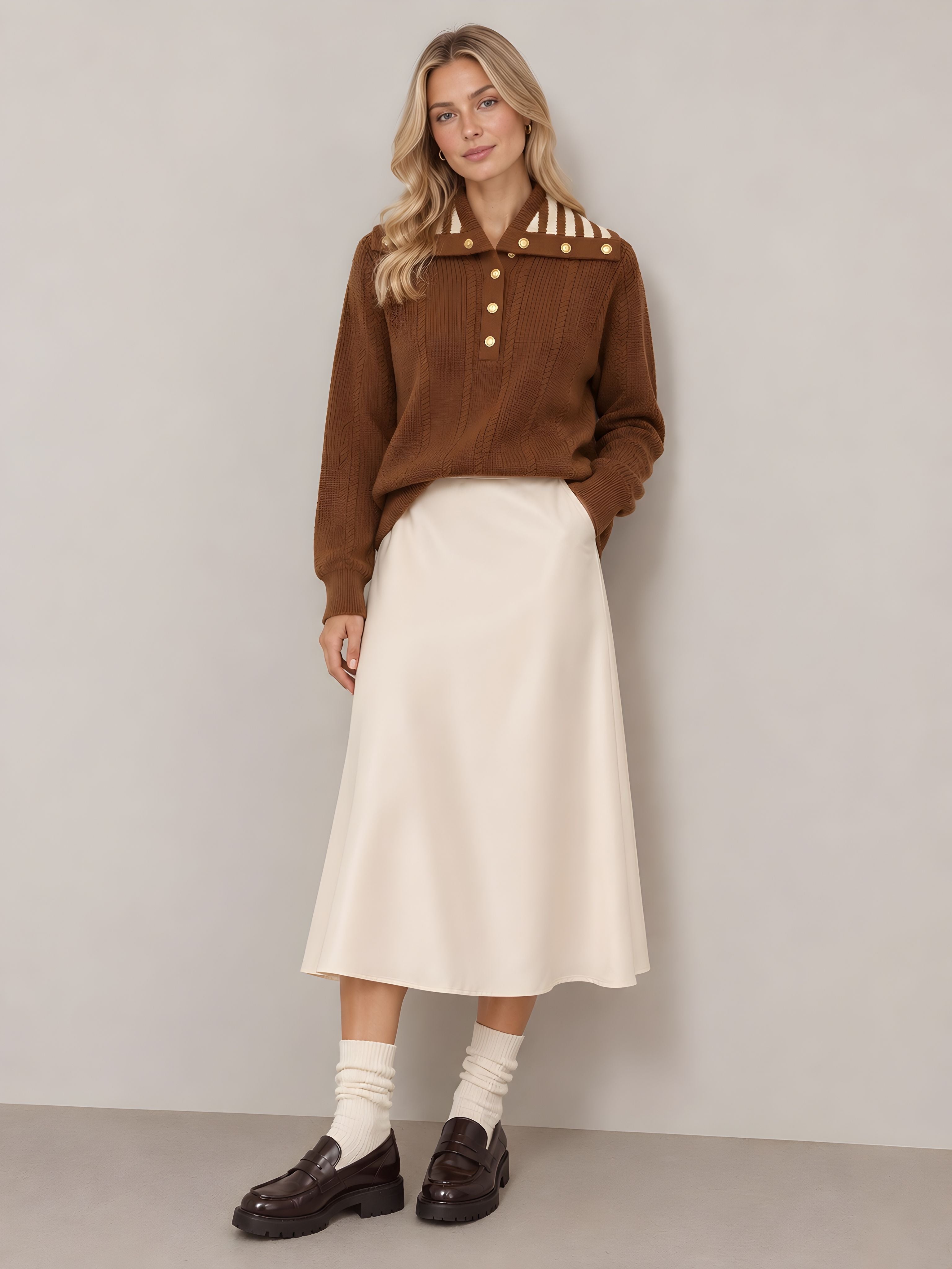 OVERSIZED COLLARED SWEATER