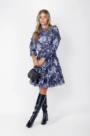 Cecilia Dress 39" (Purple Pattern)