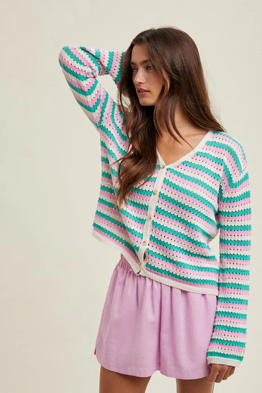Hibiscus Crochet Cardigan