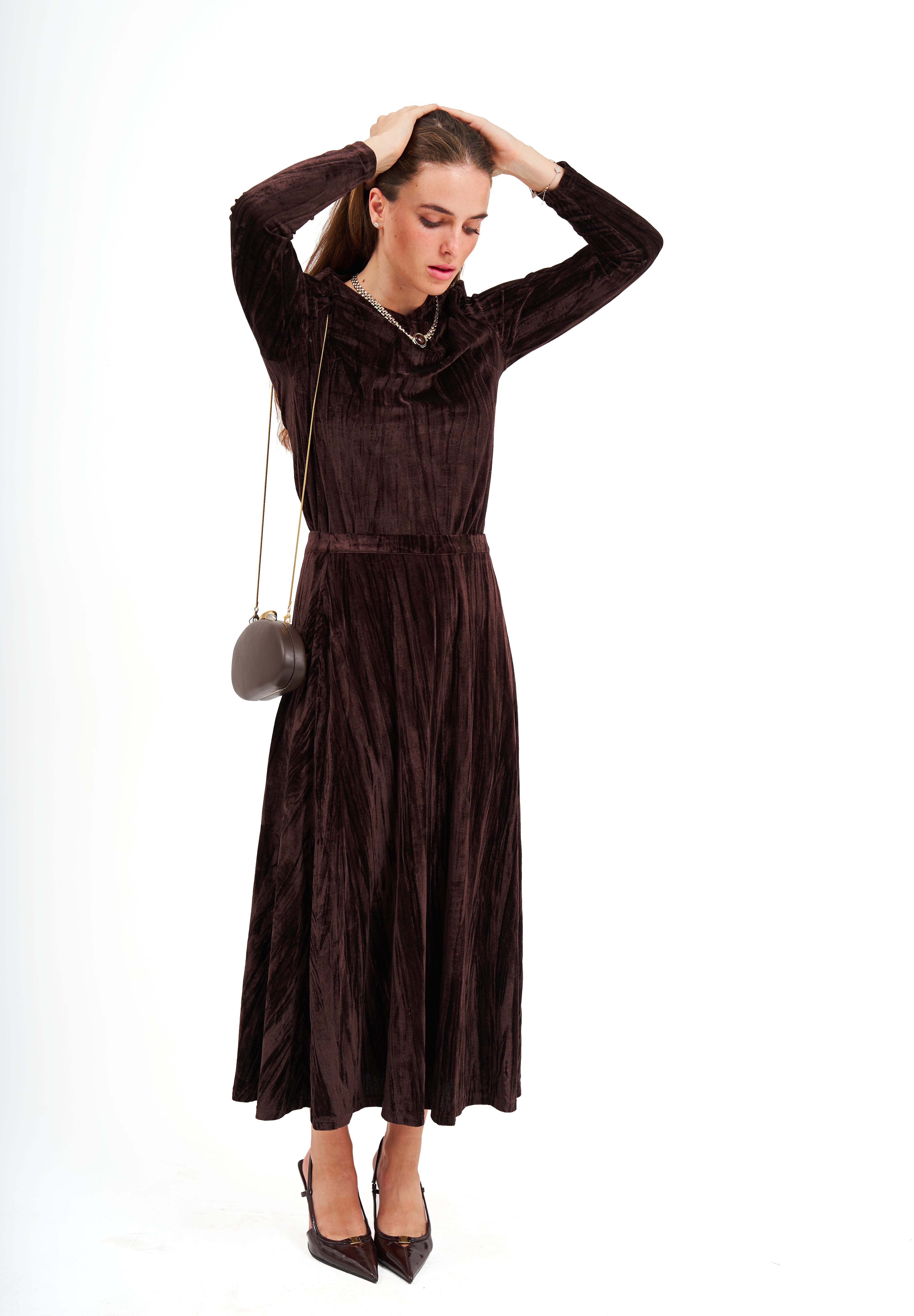 V-Neck Top - Hazelnut