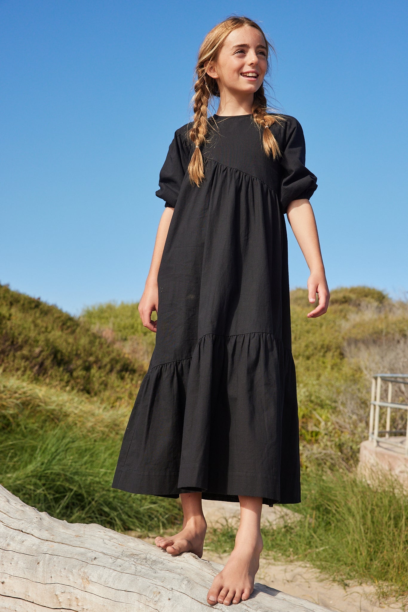 CHARLOTTE DIAGONAL RUFFLE MAXI