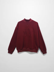 Embossed Crown Sweatshirt-Burgundy